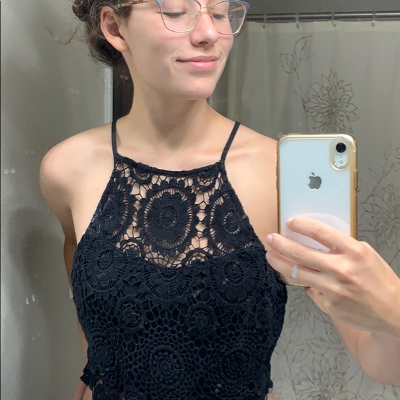 Black Crop Top - Picture 2 of 2